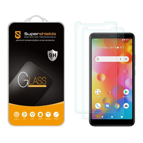 (2 Pack) Supershieldz Designed for Boost Mobile Bounce Tempered Glass Screen Protector, Anti Scratch, Bubble Free