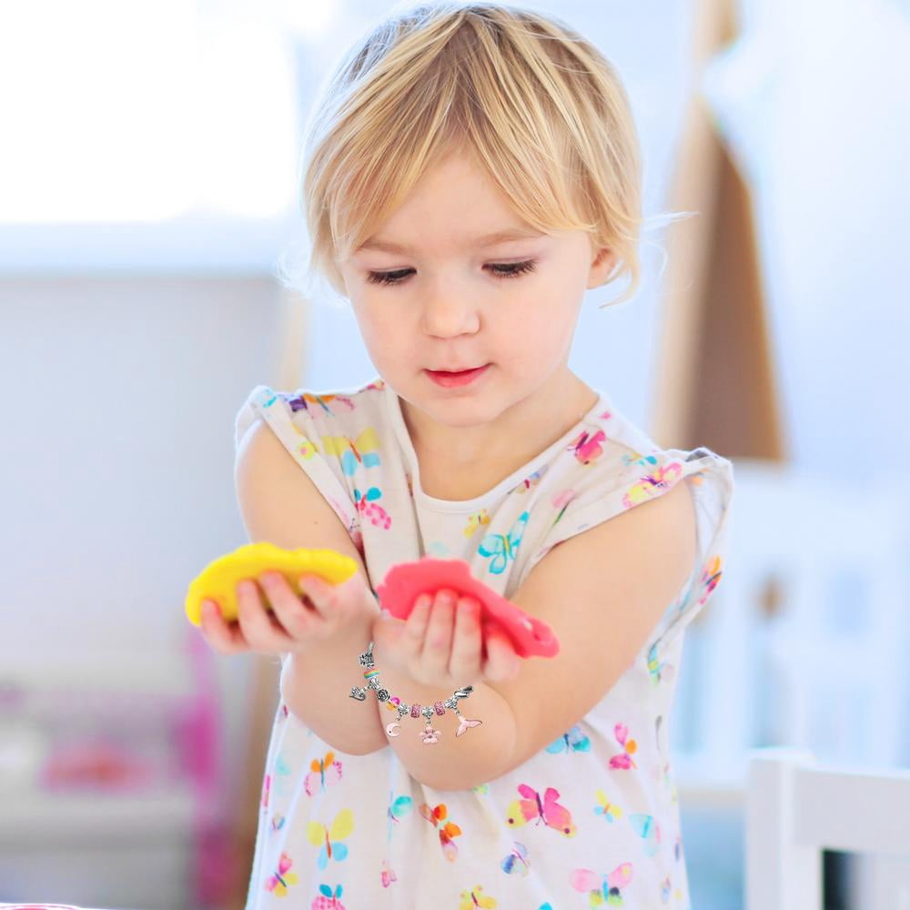 Jewelry Making Easy to Use Bracelet Making Kit with Various Beads and Charms Lovable Charm Bead Bracelet Making Kit Crafts for Girls or as Gifts for 5 6 7 8 9 10 11 12 13 Year Old Girl stylish