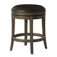 thumbnail image 1 of Maven Lane Alexander Backless Counter Stool, Walnut Finish w/ Marksman Saddle Vegan Leather, 1 of 6
