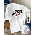 thumbnail image 2 of Men'S "California West Coast" Graphic T-Shirt - Casual, Short Sleeve, Round Neck, Lightweight & Breathable, Perfect for Beach & Outdoor Activities, Beach Casual Wear | Relaxed Fit Shirt, 2 of 3