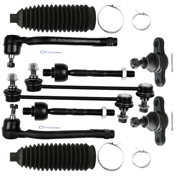ECCPP Front Sway Bar End Link Tie Rod End Lower Ball Joint Steering Rack Boot Replacement for 2007-2012 for Hyundai for Elantra 2010-2013 for Kia for Forte ES80022 ES80023