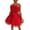 Red, variant on KDFJPTH New Years Eve Dresses for Women Tulle Dress Women Cropped Prom Dress Fluffy Princess Mini Dress Strapless Mesh Pleated Party Dress Class Reunion Dress
