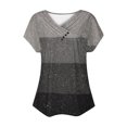 thumbnail image 4 of Kayannuo Blouses for Women Tee Shirts for Women Valentine's Day Women's Fashion Casual Short Sleeve V-Neck Blouses Shirts, 4 of 4