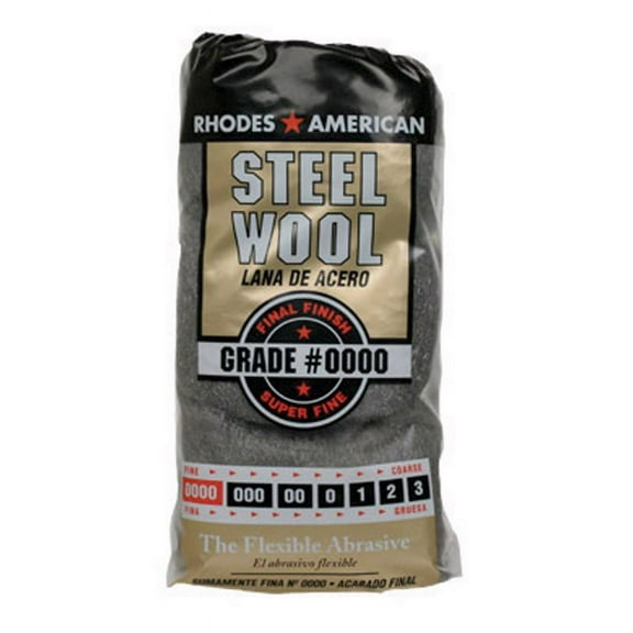 6 Pc, Rhodes American 0000 Grade Super Fine Steel Wool Pad 12 Pk