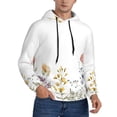 thumbnail image 2 of Salouo Watercolor Floral Pattern Men's Fall Hoodie Sweatshirt,Sport Hoodie with Pockets for Men Pullover Casual Hooded Sweatshirt-X-Large, 2 of 7