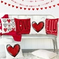 thumbnail image 5 of Valentines Day Pillow Covers 20 x 20 Inch Set of 4 Valentines Day Decor Red Heart Love You More Valentine Pillows Decorative Throw Pillows Valentines Day Decorations G179-20, 5 of 6