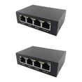 thumbnail image 1 of 2X 4 Ports Full Gigabit PoE Rallonge/répétition 100/1000M Interrupteur Réseau Rallonge pour PoE Switch NVR Caméra IP AP,2 x Rallonge PoE,Noir, 1 of 6