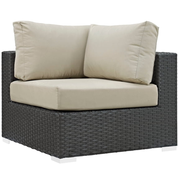 Modway Sojourn Wicker Outdoor Sectional Corner Chair