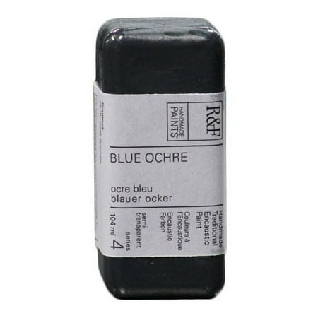 UPC: 0836943007581 | R&F Handmade Paints Encaustic Paint Cake  104ml  Blue Ochre