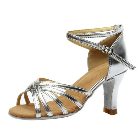 

BADHUD Prime Deals Women Ballroom Dance Shoes for Social Performance Professional Latin Practice Dancing Sandals 2.5 Heel