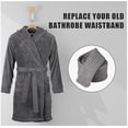 thumbnail image 5 of Robe Belt Replacement,Bathrobe Replace Belt, 69.9 in x 1.6 in Unisex Bathrobe Replacement Belt,Terry Cloth Hotel Bathrobe Waist Belt,Topboutique Soft Pajamas Belt,Gray, 5 of 7