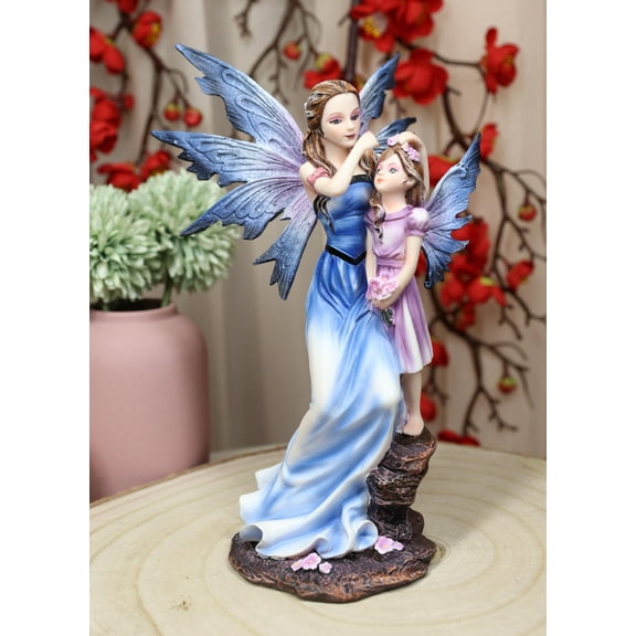 Ebros Motherhood Maternity Fairy Mother Fixing Flower Girl Daughter Figurine