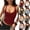 #462 Wine, variant on Felirenzacia Women's Ribbed Knitted Halter Tank Top, Casual Sleeveless Sweetheart Neck Tops Spaghetti Strap Open Back Cami Tee,Wine,S