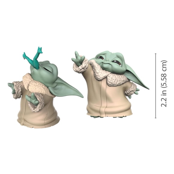 Hasbro Star Wars The Bounty Collection The Child Collectible Toys 2.2-Inch The Mandalorian “Baby Yoda” Froggy Snack, Force Moment Figure 2-Pack