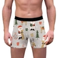 thumbnail image 1 of Men Y Fit Underwear Small Mens Guys Briefs Shapeless Underwear Short Leg Briefs Men Mens Christmas 3D Printed Breathable And Comfortable Inner Mid Rise With Waist Boyshort Underwea Gray S, 1 of 3