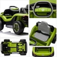 thumbnail image 4 of Geetinfly Licensed Volkswagen 12V Kids Electric Vehicle Ride-On Toy with Remote Control, LED Lights, MP3, Bluetooth - Green, 4 of 6