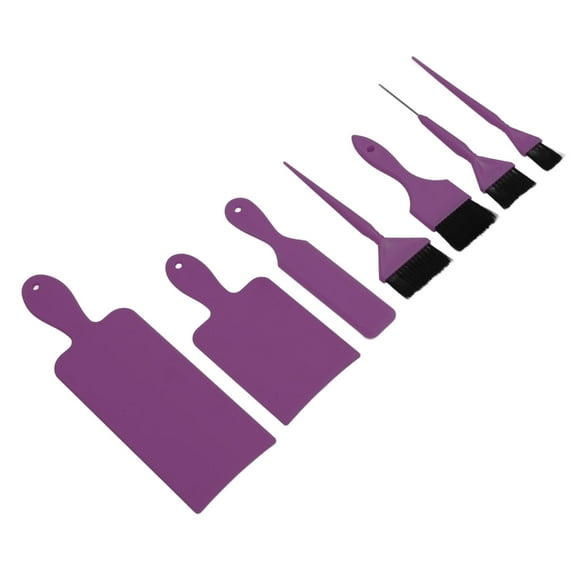 7pcs Multifunctional Hair Highlighting Dye Tools Set Highlight Paddle Color Applying Brush for Salon Professional Hair Techniques