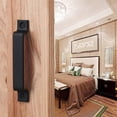 thumbnail image 3 of Barn Door Handle | Solid Black Steel Door Handle | Includes screw (black), 3 of 4