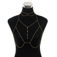 thumbnail image 1 of LYMAYTER Bralette Chain Bra Chain - AdjUS-CYYLtable, Golden/Silver, Inlaid Tassel, Club Accessory, 1 of 7