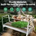 thumbnail image 5 of Heavy - Duty Galvanized Two - Zone Goat Feeder Trough, Corrosion - Proof, Cut - Safe, 4 - Step Quick Setup for Barn, Ranch with Cow Use, 5 of 7