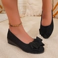 thumbnail image 6 of XUNKUSGA Flats for Women Fashion Bowknot Ballet Flats Comfort Pointed Toe Dress Shoes Classic Casual Soild Color Suede Slip On Shoes Women for Office Work,Black,5.5, 6 of 9