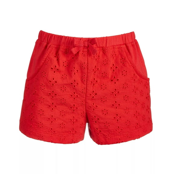 First Impressions CHERRY FLAME Baby Girls Eyelet Shorts, US 3-6 MONTHS