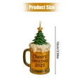 thumbnail image 3 of Christmas Beverage Pendant, Christmas Tree Ornament - 2025 "Cheers!" Christmas Beer Mug Ornament Festive Hanging Decor For Christmas Tree Ideal For Holiday Celebrations, 3 of 6