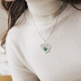 thumbnail image 3 of Beautlace 925 Sterling Silver Heart Rose Necklace,Butterfly Flower Cute Animal Pendant Necklace Jewelry Birthday Christmas Valentines Mother's Day Gifts for Women Mom -May, 3 of 12