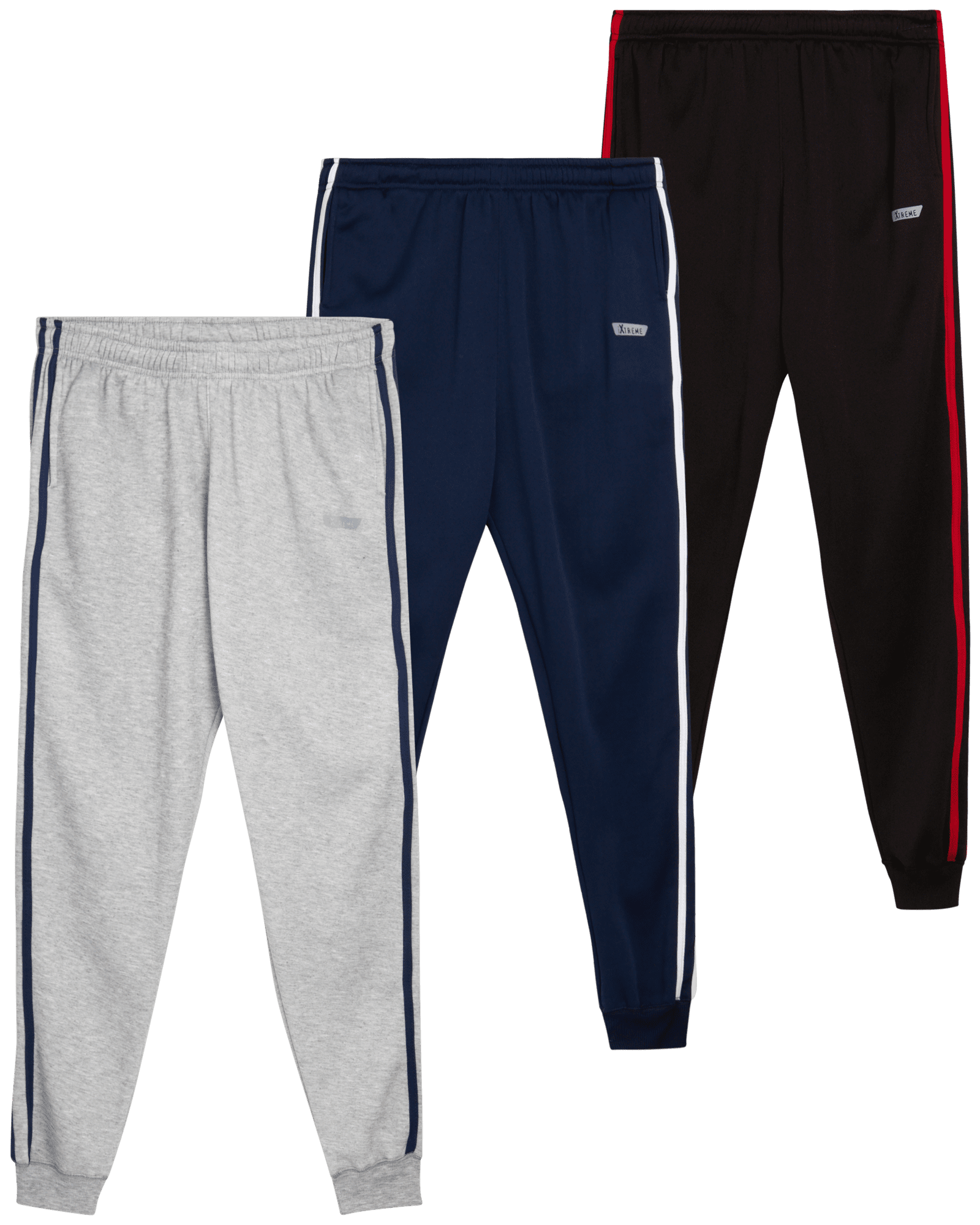 iXtreme Men's Sweatpants 3 Pack Active Fleece Jogger Pants (Size S