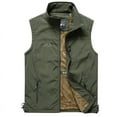 thumbnail image 2 of Chaleco para hombre, chaleco para deportes al aire libre engrosado con forro polar de otoño e invierno, chaleco de pesca, chaleco de mediana edad, 2 of 6