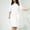 White, variant on Sentmoon Pleated Womens Dresses Long Sleeve Crew Neck Holiday Dresses for Women Bodycon Fashion Midi Dresses,Plus Size Fashion A-line Dresses Blue L