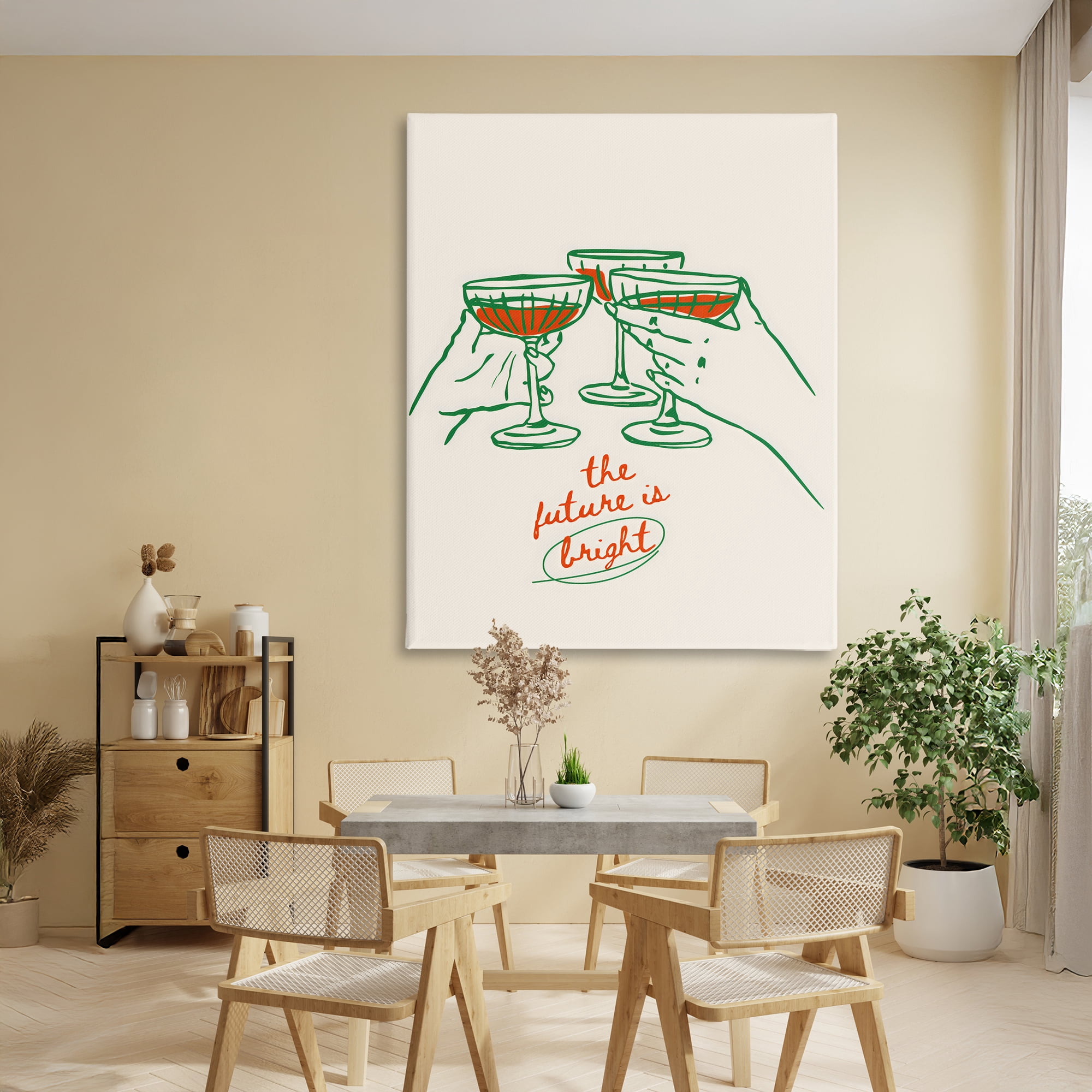 Stupell Industries The Future Is Bright Toast Canvas Wall Art, design by The Prints Vibe