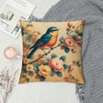 thumbnail image 2 of JEUXUS Printed on Both Sides Colorful Sparrow Singing on Magnolia Flower Tree Landscape Picture Plush Pillowcase (Universal 1) White, 2 of 5