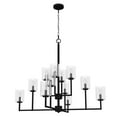 thumbnail image 2 of Hunter - Kerrison 12-light Natural Black Iron, Extra Large Chandelier, Dimmable, Candle Shaped, for Bedrooms, Kitchens, Dining, Living Rooms - 19530, 2 of 7