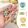 thumbnail image 2 of 16mm Heart Sew on Rhinestones, 20 Pcs Rhinestone Sequin Embellishments Crystal Glass Metal Base for Bedazzling, Lake Blue, 2 of 7