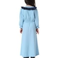 thumbnail image 4 of Xihbxyly Dress Girls Muslim Long Dress Medium Big Girls Long Sleeve V Neck Colorblock Dress, 4 of 7