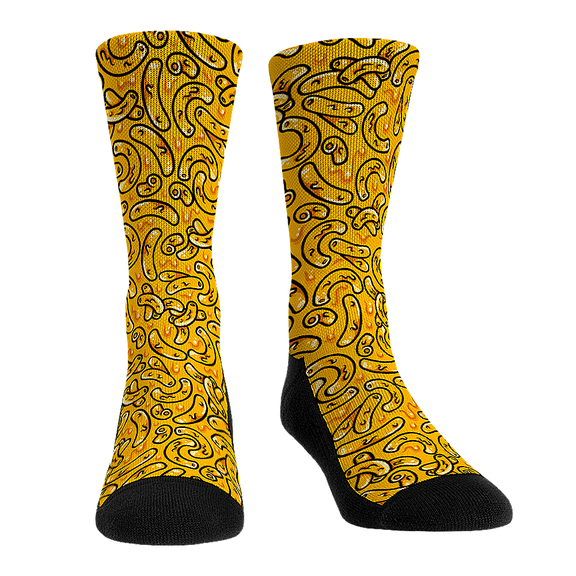 Food Fun Socks by Rock Em - Mac & Cheese (L-XL)