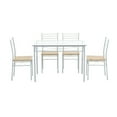 Glass Dining Table Set for 4, Modern 5 Piece Dining Room Table Sets