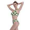 thumbnail image 5 of Daiia Happy Watermelon printed 2 piece Swimsuit Bikinis for Women High Waisted Racerback Bathing Suits Summer Tummy Control Scoop Neck Swimwear-Large, 5 of 8