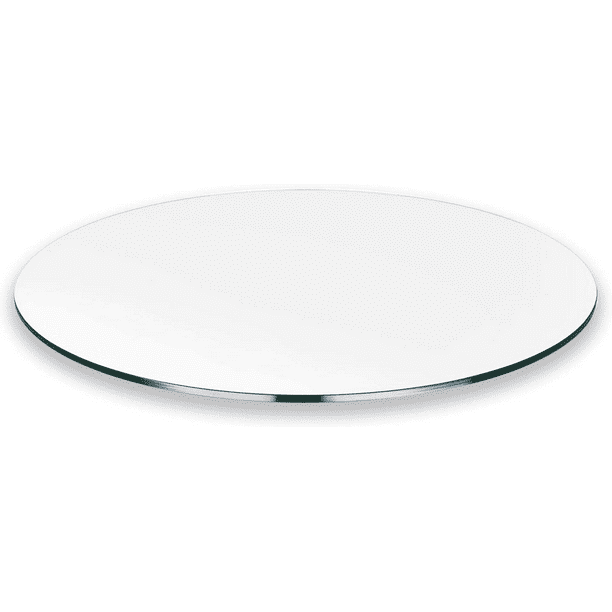 All Safe Glass 41" Round Tempered Glass Table Top 1/4" Thick Flat Edge Clear