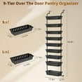 thumbnail image 6 of 9-Tier Over The Door Pantry Organizer, Pantry Organization and Storage, Hanging Door Spice Rack Shelves for Home & Kitchen Organization, Laundry & Bathroom Essentials, 6 of 7