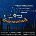 thumbnail image 2 of Gem Stone King 18K Yellow Gold Plated Silver Orange Red Madeira Citrine Tennis Bracelet for Women (5.60 Cttw, Gemstone November Birthstone, Oval 7X5MM, Fully Adjustable up to 9 inch), 2 of 6