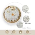 thumbnail image 3 of Ksopiavobs Cotton Blend Round Tablecloth 48 Inch, White Printed Machine Washable Farmhouse Table Cloth, Wrinkle Free Table Cover for Patio Table, Picnic, Dining Room(White Floral, Round 48" Dia), 3 of 7