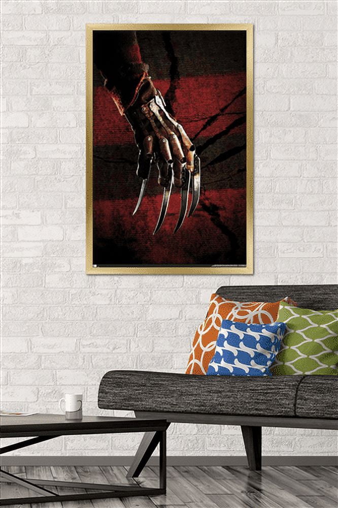 A Nightmare on Elm Street - Hand Stripes Wall Poster, 22.375" x 34", Framed