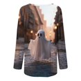 thumbnail image 3 of Hvogkswy Halloween Shirts for Women Long Sleeve Crewneck Printed Tee Holiday Graphic Tops for 2026, 3 of 4