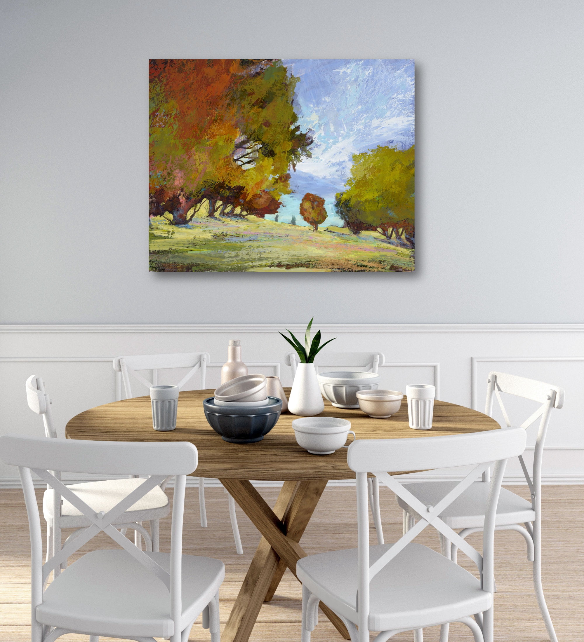 Courtside Market Fall View Gallery-Wrapped Canvas Wall Art, 16x20