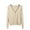 Apricot, variant on Daeful Ladies Outwear V Neck Coat Fall Solid Color Loose Cardigan Sweater Rose Red L
