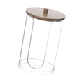 thumbnail image 1 of GROWTH TANK Distributeur de Gobelets de Salle de Bain Support de Coussin Multifonctionnel Réutilisable Rangement de Salle de Bain Transparent avec Couvercle en Bois, 1 of 9