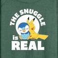 thumbnail image 3 of Pokémon - The Snuggle Is Real Pikachu And Piplup - Women's Lightweight French Terry Long Sleeve Shirt, 3 of 5