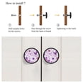 thumbnail image 4 of 4 Pcs Floral Pattern Knobs for Kitchen Cabinet Cupboard Dresser Bookcase Drawer Pulls Handles Round Home Decor, 4 of 5